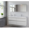 Bruynzeel Pinto badmeubelset 150x65.3x46cm spiegelkast dubbele kom mat wit GA12388 Bruynzeel Pinto badmeubelset 150x65.3x46cm spiegelkast dubbele kom mat wit GA12388