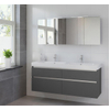 Bruynzeel Pinto badmeubelset 150x65.3x46cm spiegelkast dubbele kom grafiet GA12389 Bruynzeel Pinto badmeubelset 150x65.3x46cm spiegelkast dubbele kom grafiet GA12389
