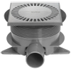Easy Drain Aqua brilliant vloerput abs 15x15cm zij en onderuitloop rvs geborsteld GA23689