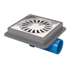 Berg van den Abs siphon de sol avec grille en inox 14 6x14 6cm GA53143