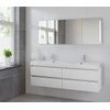 Bruynzeel Palitano Set de meuble 160cm lavabo double et miroir avec éclairage LED blanc GA10452 Bruynzeel Palitano Set de meuble 160cm lavabo double et miroir avec éclairage LED blanc GA10452