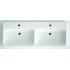 Bruynzeel Passo Keramische wastafel 120x13x46cm 120x46 cm twee kraangaten dubbele kom wit GA11879 Bruynzeel Passo Keramische wastafel 120x13x46cm 120x46 cm twee kraangaten dubbele kom wit GA11879