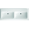 Bruynzeel Passo Keramische wastafel 120x13x46cm 120x46 cm zonder kraangat dubbele kom wit GA11878 Bruynzeel Passo Keramische wastafel 120x13x46cm 120x46 cm zonder kraangat dubbele kom wit GA11878
