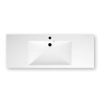 Bruynzeel Palitano Composiet wastafel 120x8.5x46cm 120x46 cm 1 kraangat wit GA10468 Bruynzeel Palitano Composiet wastafel 120x8.5x46cm 120x46 cm 1 kraangat wit GA10468