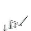 Axor Uno 3 4-gats badrandcombinatie met zero greep chroom SW99719