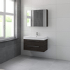 Bruynzeel Bando badmeubelset 90x55x45cm met spiegelkast aluminium greeplijst gladstone SW107688 Bruynzeel Bando badmeubelset 90x55x45cm met spiegelkast aluminium greeplijst gladstone SW107688