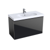 Sphinx Acanto wastafelonderkast 1xla 90cm.voor compact wastafel zwart SW107449 Sphinx Acanto wastafelonderkast 1xla 90cm.voor compact wastafel zwart SW107449