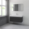 Bruynzeel Roma badmeubelset 120x60.5x46cm met spiegel verlichting grafiet SW108018 Bruynzeel Roma badmeubelset 120x60.5x46cm met spiegel verlichting grafiet SW108018