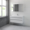 Bruynzeel Roma badmeubelset 120x60.5x46cm met spiegelkast mat wit SW107445 Bruynzeel Roma badmeubelset 120x60.5x46cm met spiegelkast mat wit SW107445