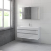 Bruynzeel Roma badmeubelset 120x60.5x46cm met spiegelkast glans wit SW107450 Bruynzeel Roma badmeubelset 120x60.5x46cm met spiegelkast glans wit SW107450