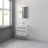 Bruynzeel Roma badmeubelset 60x60.5x46cm met spiegel verlichting glans wit SW108026 Bruynzeel Roma badmeubelset 60x60.5x46cm met spiegel verlichting glans wit SW108026