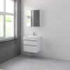 Bruynzeel Roma badmeubelset 60x60.5x46cm met spiegelkast mat wit SW107496 Bruynzeel Roma badmeubelset 60x60.5x46cm met spiegelkast mat wit SW107496