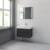 Bruynzeel Roma badmeubelset 80x60.5x46cm met spiegel verlichting grafiet SW107411 Bruynzeel Roma badmeubelset 80x60.5x46cm met spiegel verlichting grafiet SW107411