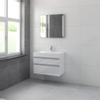Bruynzeel Roma badmeubelset 80x60.5x46cm met spiegel verlichting glans wit SW107412 Bruynzeel Roma badmeubelset 80x60.5x46cm met spiegel verlichting glans wit SW107412