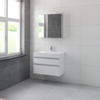 Bruynzeel Roma badmeubelset 80x60.5x46cm met spiegelkast mat wit SW107530 Bruynzeel Roma badmeubelset 80x60.5x46cm met spiegelkast mat wit SW107530