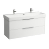 Laufen Pro S lavabo-meuble 120x46.5x17.5cm 2x1 trou de robinet céramique blanc SW108613