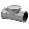 Wavin PVC manchet ontstoppingsstuk met schroefdeksel mof/mof 125 mm 2110482 Wavin PVC manchet ontstoppingsstuk met schroefdeksel mof/mof 125 mm 2110482
