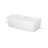 Bette Art I baignoire duo en tôle d'acier demi autoportante avec bord de baignoire étroit 180x80x42cm avec panneau blanc SW60490