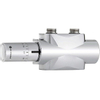 IMI Heimeier Multilux 4 1 of 2-pijps onderblokset m. Halo, recht en haaks R1/2 - G3/4 HOH 50mm design-uitvoering chroom SW209108
