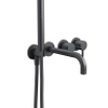 Royal Plaza Seto cache robinet baignoire encastrable avec trop-plein noir mat SW156718 Royal Plaza Seto cache robinet baignoire encastrable avec trop-plein noir mat SW156718