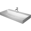 Duravit Durasquare Wastafel - zonder overloop - 1 kraangat - 100x47cm - met afvoerventiel en keramische afdekkap - wit SW203915