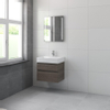 Bruynzeel Roma badmeubelset 60x60.5x46cm met spiegel zijde zwart SW229396 Bruynzeel Roma badmeubelset 60x60.5x46cm met spiegel zijde zwart SW229396