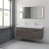 Bruynzeel Pinto badmeubelset 150x65.3x46cm met spiegel dubbele kom orlando eiken SW229347 Bruynzeel Pinto badmeubelset 150x65.3x46cm met spiegel dubbele kom orlando eiken SW229347