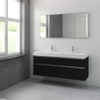 Bruynzeel Pinto badmeubelset 150x65.3x46cm met spiegel dubbele kom zijde zwart SW229348 Bruynzeel Pinto badmeubelset 150x65.3x46cm met spiegel dubbele kom zijde zwart SW229348
