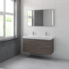 Bruynzeel Pinto badmeubelset 120x65.3x46cm met spiegel dubbele kom orlando eiken SW229345 Bruynzeel Pinto badmeubelset 120x65.3x46cm met spiegel dubbele kom orlando eiken SW229345