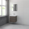 Bruynzeel Pinto badmeubelset 60x65.3x46cm met spiegel orlando eiken SW229349 Bruynzeel Pinto badmeubelset 60x65.3x46cm met spiegel orlando eiken SW229349
