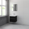 Bruynzeel Pinto badmeubelset 60x65.3x46cm met spiegel zijde zwart SW229350 Bruynzeel Pinto badmeubelset 60x65.3x46cm met spiegel zijde zwart SW229350