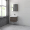 Bruynzeel Bando badmeubelset 60x55x45cm met spiegelkast aluminium greeplijst orlando eiken SW229456 Bruynzeel Bando badmeubelset 60x55x45cm met spiegelkast aluminium greeplijst orlando eiken SW229456