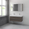 Bruynzeel Bando badmeubelset 120x55x45cm met spiegelkast aluminium greeplijst orlando eiken SW229449 Bruynzeel Bando badmeubelset 120x55x45cm met spiegelkast aluminium greeplijst orlando eiken SW229449