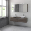 Bruynzeel Giro badmeubelset dubbel 150x49x46cm met spiegelkast bovenblad orlando eiken SW229566 Bruynzeel Giro badmeubelset dubbel 150x49x46cm met spiegelkast bovenblad orlando eiken SW229566