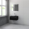 Bruynzeel Giro badmeubelset 75x49x46cm met spiegel bovenblad zijde zwart SW229537 Bruynzeel Giro badmeubelset 75x49x46cm met spiegel bovenblad zijde zwart SW229537