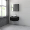 Bruynzeel Giro badmeubelset 75x49x46cm met spiegelkast bovenblad zijde zwart SW229572 Bruynzeel Giro badmeubelset 75x49x46cm met spiegelkast bovenblad zijde zwart SW229572