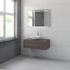 Bruynzeel Giro badmeubelset 100x49x46cm met spiegel bovenblad orlando eiken SW229517 Bruynzeel Giro badmeubelset 100x49x46cm met spiegel bovenblad orlando eiken SW229517