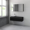 Bruynzeel Giro badmeubelset 120x49x46cm met spiegelkast bovenblad zijde zwart SW229561 Bruynzeel Giro badmeubelset 120x49x46cm met spiegelkast bovenblad zijde zwart SW229561