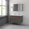 Bruynzeel Miko badmeubelset 121x66x51cm met spiegelkast dubbele kom orlando eiken SW229233 Bruynzeel Miko badmeubelset 121x66x51cm met spiegelkast dubbele kom orlando eiken SW229233