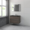 Bruynzeel Miko badmeubelset 91x66.5x51cm met spiegel orlando eiken SW229224 Bruynzeel Miko badmeubelset 91x66.5x51cm met spiegel orlando eiken SW229224