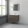 Bruynzeel Miko badmeubelset 91x66x51cm met spiegel orlando eiken SW229223 Bruynzeel Miko badmeubelset 91x66x51cm met spiegel orlando eiken SW229223