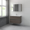 Bruynzeel Miko badmeubelset 101x66x51cm met spiegelkast orlando eiken SW229228 Bruynzeel Miko badmeubelset 101x66x51cm met spiegelkast orlando eiken SW229228