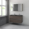 Bruynzeel Miko badmeubelset 121x66.5x51cm met spiegelkast dubbele kom orlando eiken SW229234 Bruynzeel Miko badmeubelset 121x66.5x51cm met spiegelkast dubbele kom orlando eiken SW229234