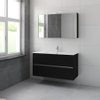 Bruynzeel Miko badmeubelset 121x66x51cm met spiegelkast enkele kom zijde zwart SW229235 Bruynzeel Miko badmeubelset 121x66x51cm met spiegelkast enkele kom zijde zwart SW229235