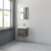 Bruynzeel Mino badmeubelset 50x56x38cm met spiegel orlando eiken SW229272 Bruynzeel Mino badmeubelset 50x56x38cm met spiegel orlando eiken SW229272