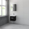 Bruynzeel Mino badmeubelset 50x56x38cm met spiegelkast zijde zwart SW229282 Bruynzeel Mino badmeubelset 50x56x38cm met spiegelkast zijde zwart SW229282