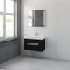 Bruynzeel Mino badmeubelset 80x56x38cm met spiegel zijde zwart SW229276 Bruynzeel Mino badmeubelset 80x56x38cm met spiegel zijde zwart SW229276
