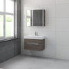 Bruynzeel Mino badmeubelset 80x56x38cm met spiegelkast orlando eiken SW229283 Bruynzeel Mino badmeubelset 80x56x38cm met spiegelkast orlando eiken SW229283