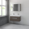 Bruynzeel Mino badmeubelset 100x56x38cm met spiegelkast orlando eiken SW229277 Bruynzeel Mino badmeubelset 100x56x38cm met spiegelkast orlando eiken SW229277
