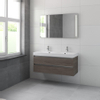 Bruynzeel Palitano badmeubelset 120x56.5x46cm spiegel dubbele kom orlando eiken SW229297 Bruynzeel Palitano badmeubelset 120x56.5x46cm spiegel dubbele kom orlando eiken SW229297